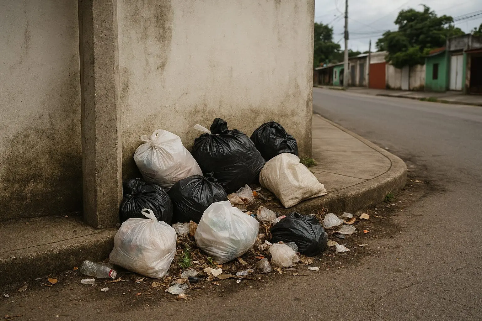 Basura tirada en una esquina de Tapachula; autoridades endurecen castigo
