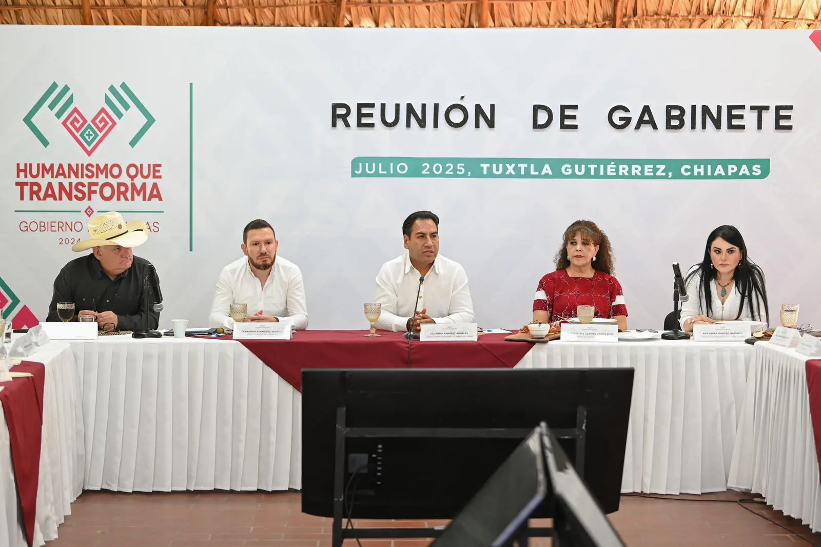 Eduardo Ramírez encabeza reunión con su Gabinete estatal en Chiapas