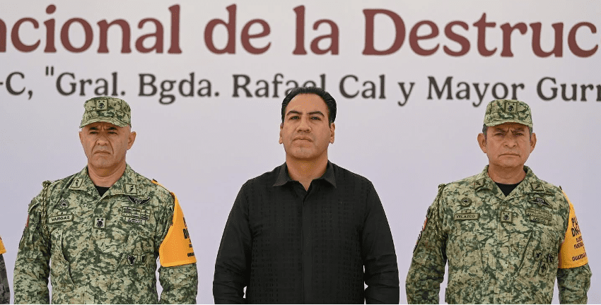 Eduardo Ramírez destruye armas en Chiapas por la paz