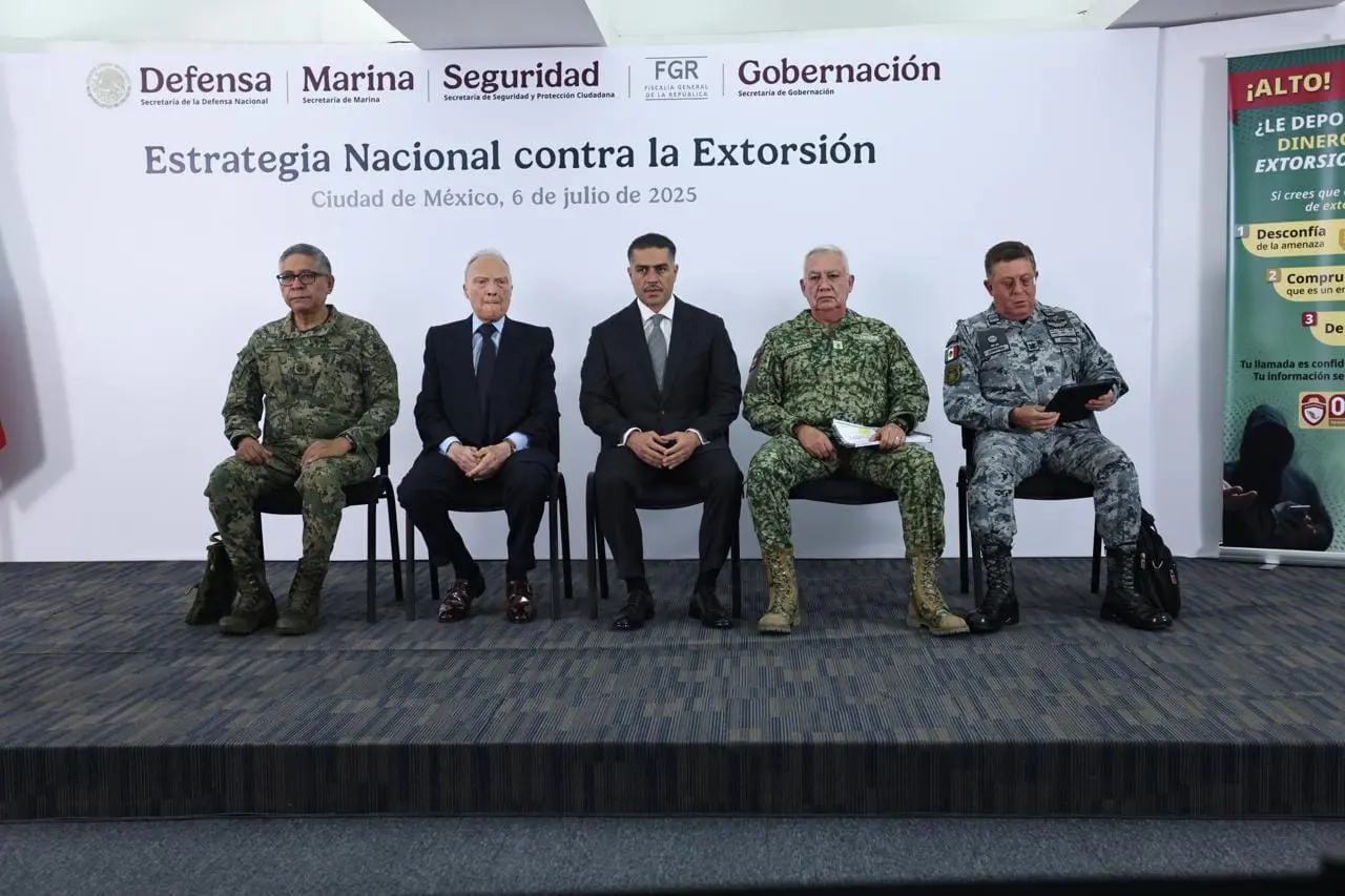 Autoridades del Gabinete de Seguridad presentan estrategia nacional contra la extorsión