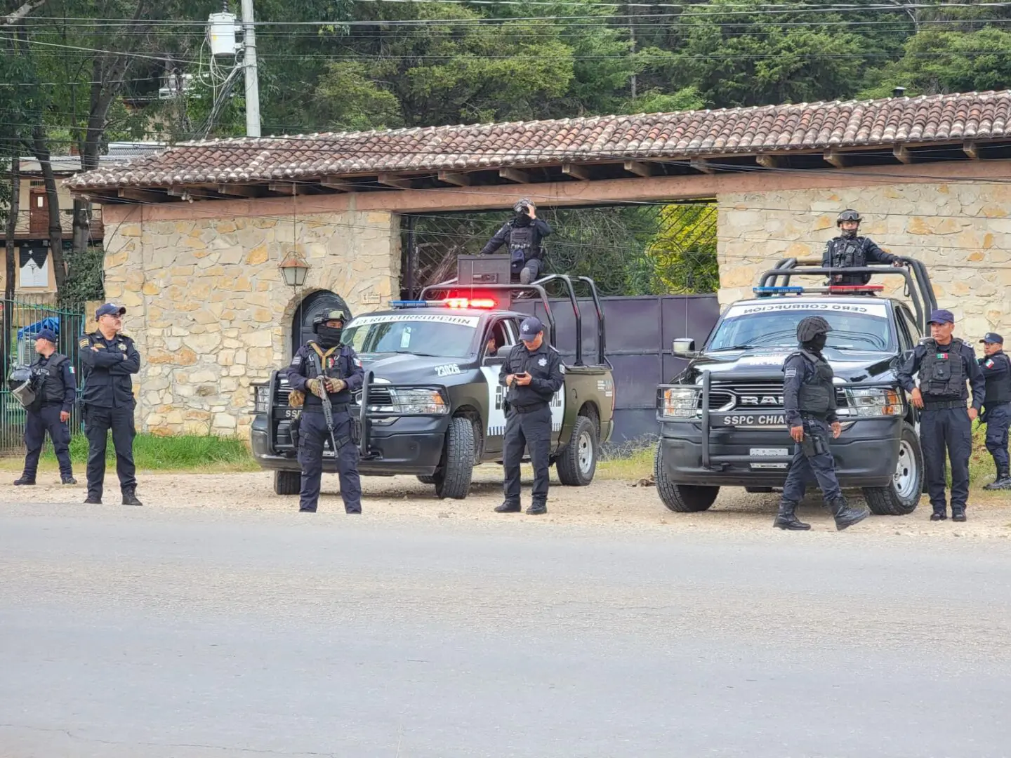 Operativo de seguridad en San Cristóbal de Las Casas por SSP