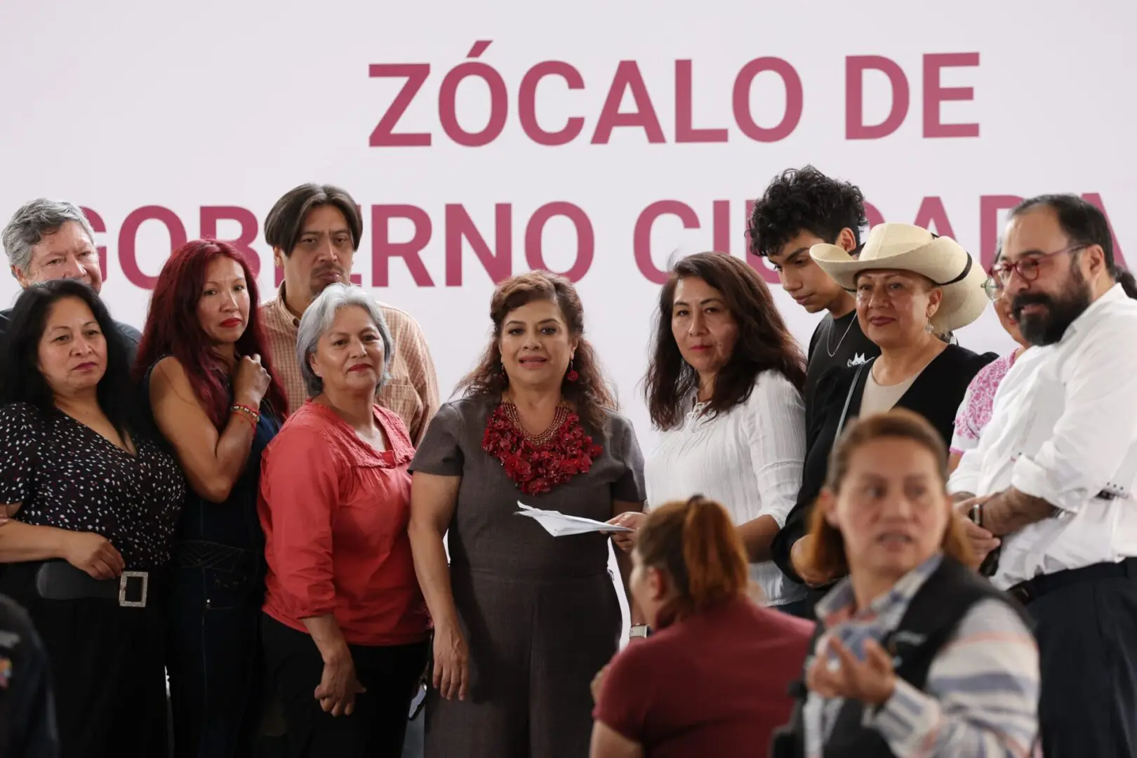 Group of people gathered at an event.