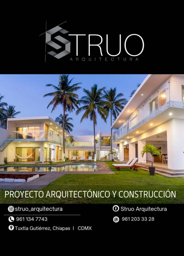 Contemporary coastal villa with illuminated pool