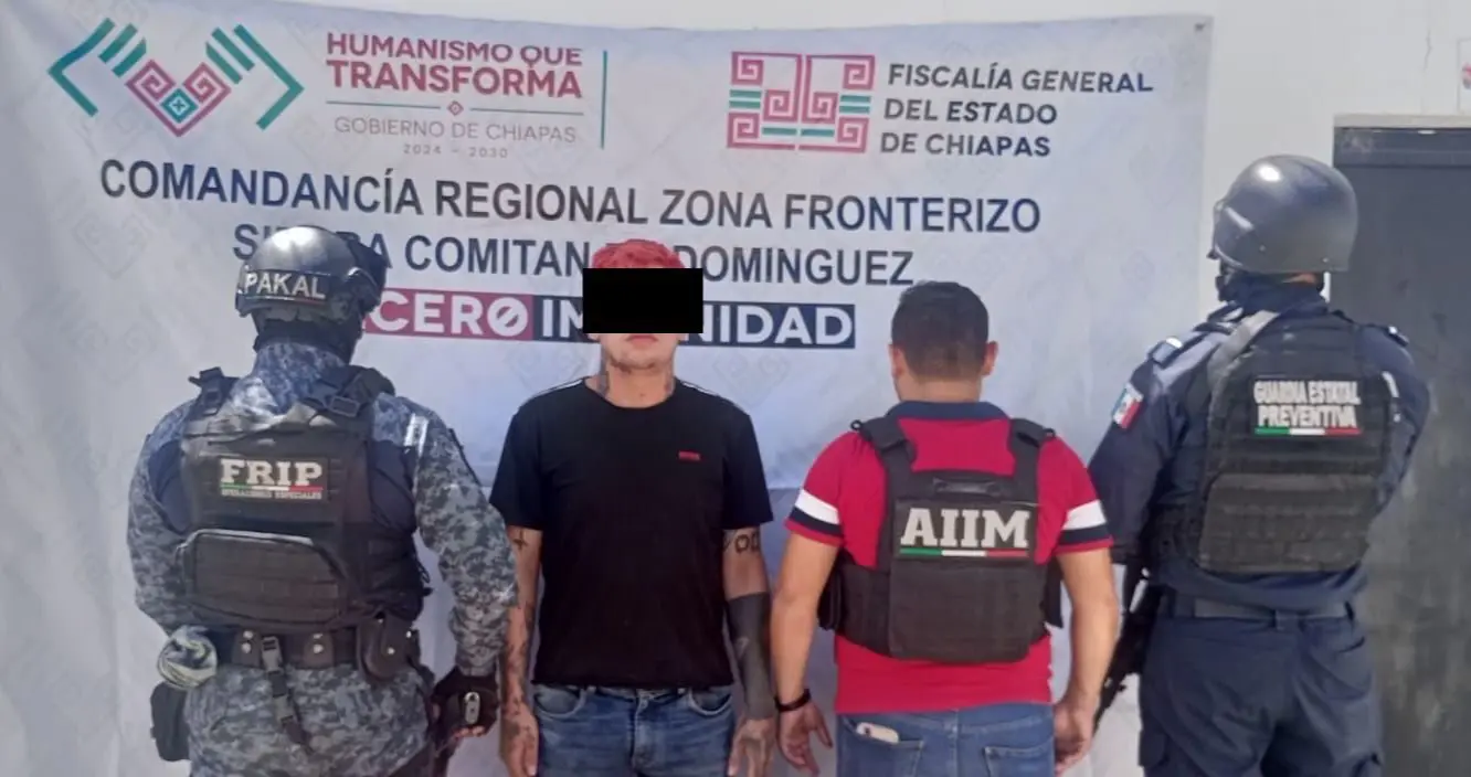 Detenido en operativo en Comitán junto a policías estatales