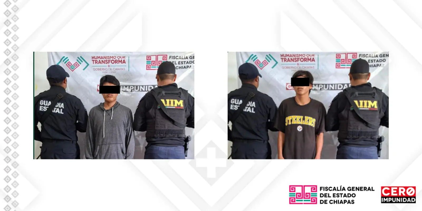 Detenidos por robo en Ocosingo