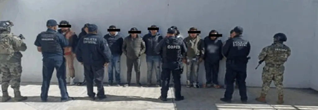 Detenidos en operativo de seguridad en Tlaxcala escoltados por fuerzas federales