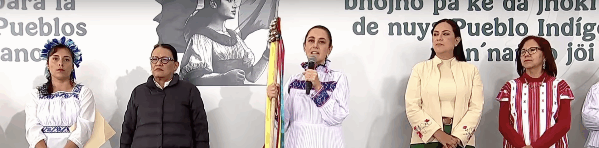 Claudia Sheinbaum en asamblea con comunidades indígenas en Querétaro