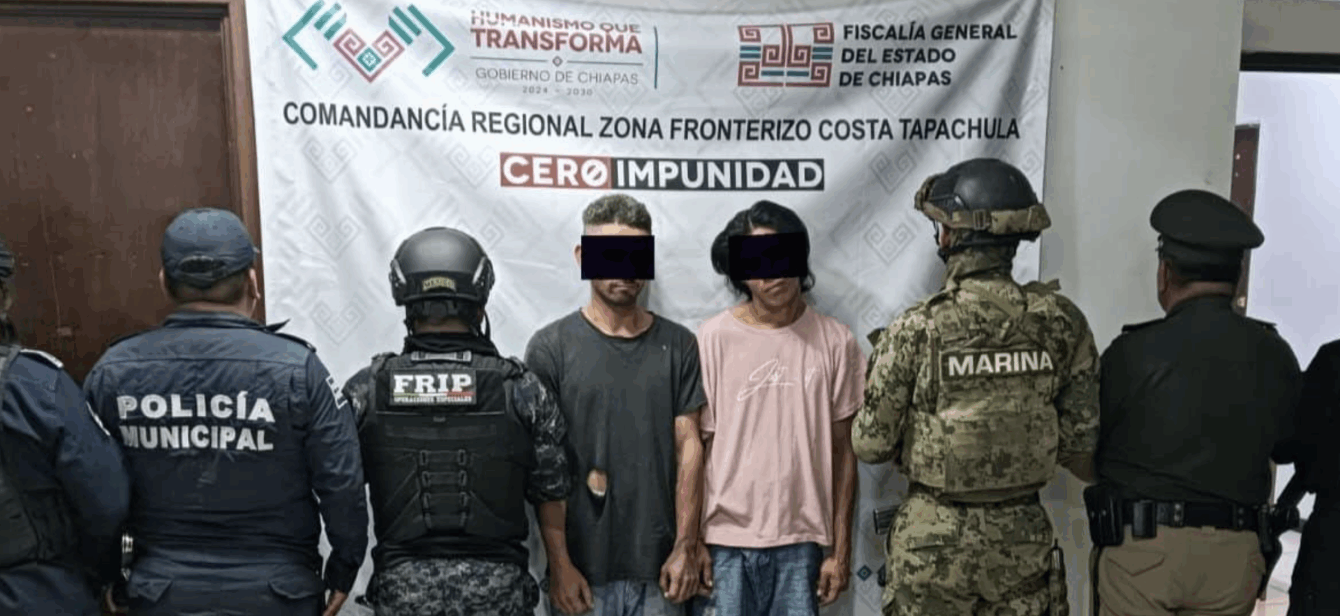 Detenidos con presunta marihuana en operativo interinstitucional en Tapachula