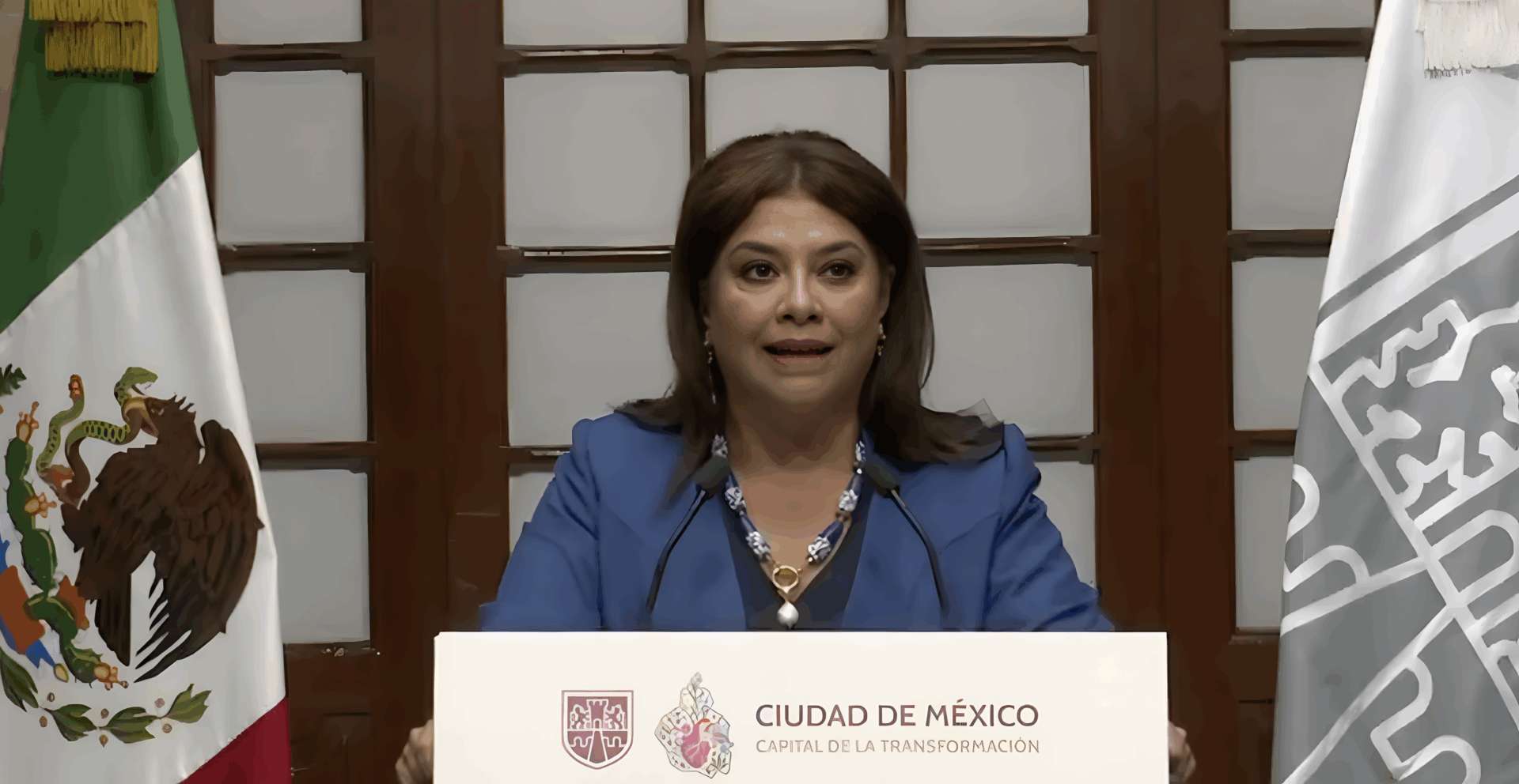 Clara Brugada en conferencia de prensa sobre detención de implicados en asesinato de sus colaboradores