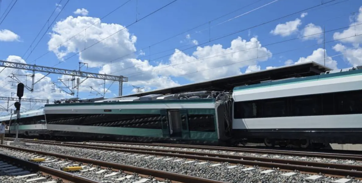 Vagón del Tren Maya involucrado en incidente en Izamal