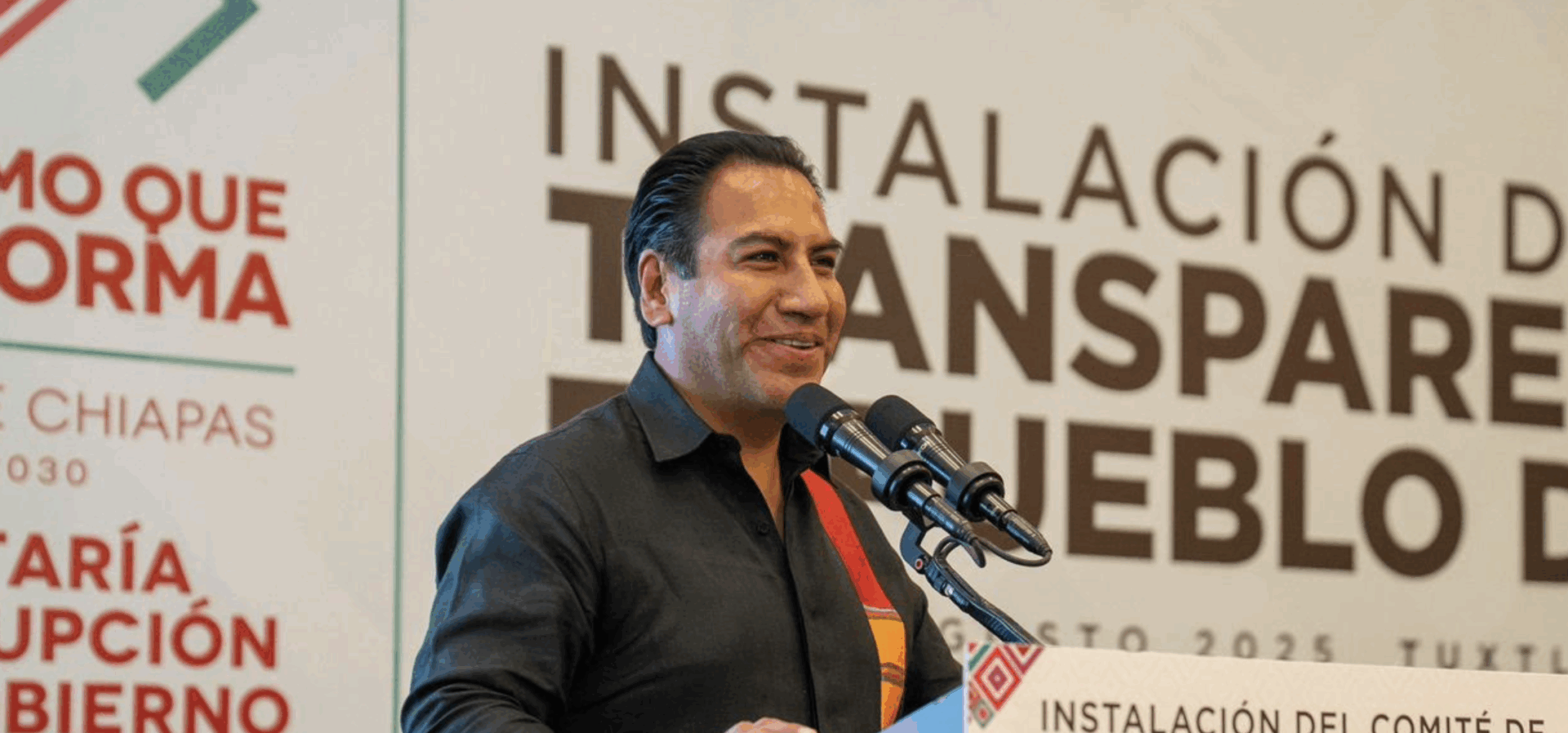 Eduardo Ramírez durante instalación del Comité de Transparencia en Chiapas