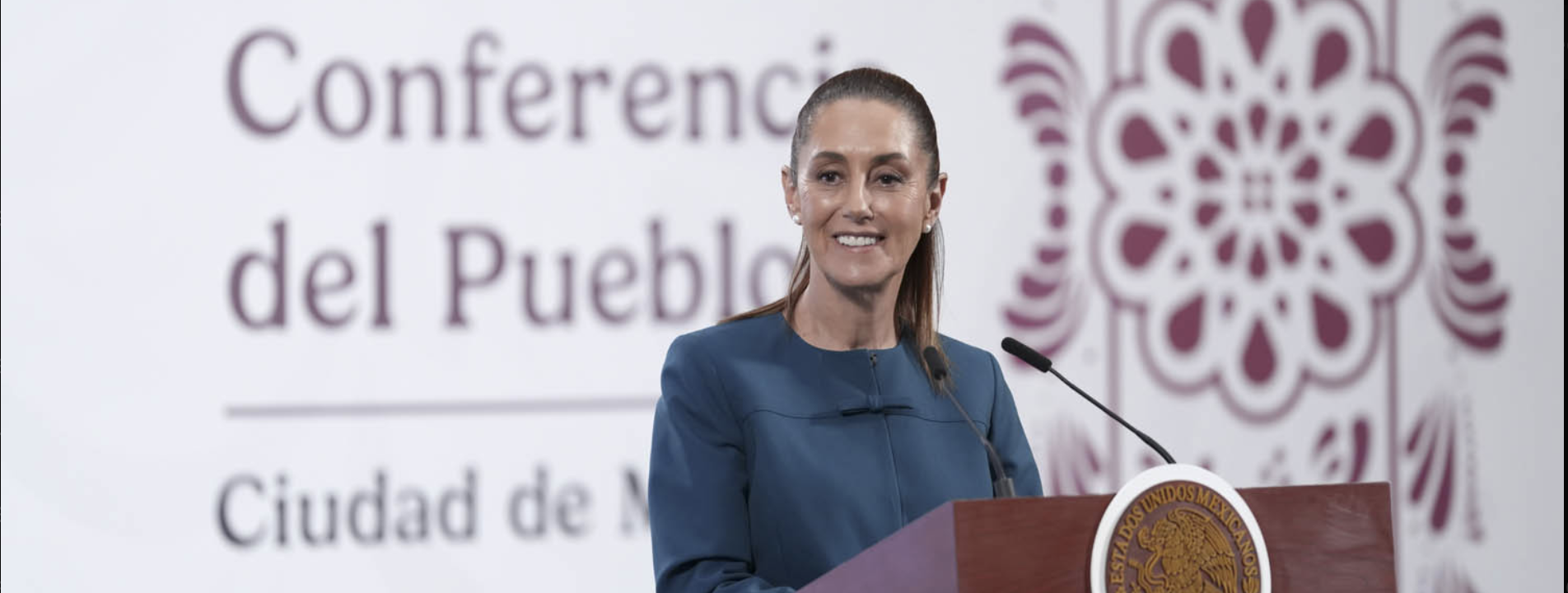 Claudia Sheinbaum durante la Conferencia del Pueblo en Ciudad de México