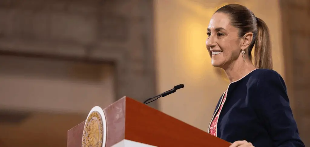 Sheinbaum y autoridades brasileñas durante reunión bilateral en Palacio Nacional