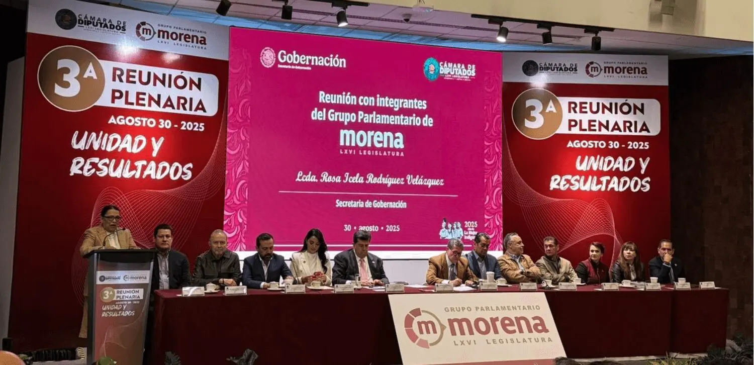 Rosa Icela Rodríguez participa en la plenaria de Morena en la Cámara de Diputados