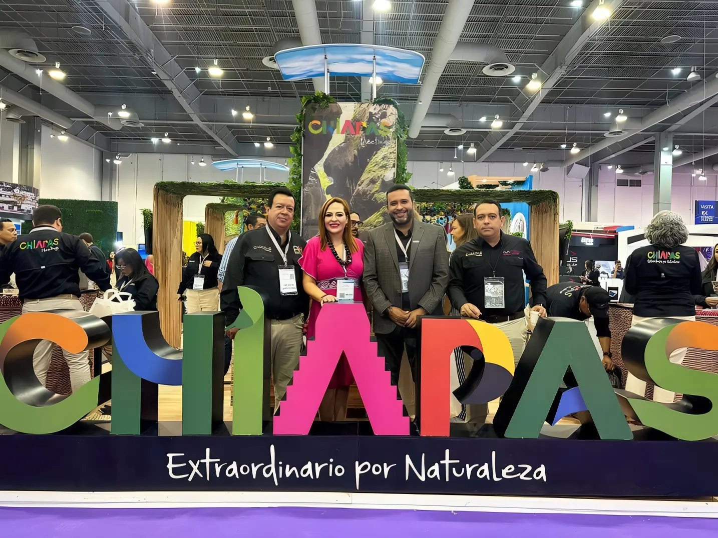 Delegación de Chiapas en la IBTM Américas 2025 mostrando su oferta turística