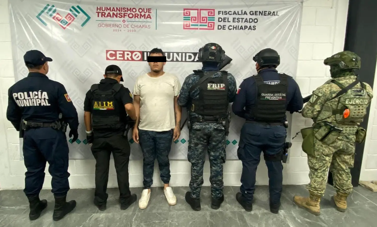 Detención de presunto responsable en Chiapas