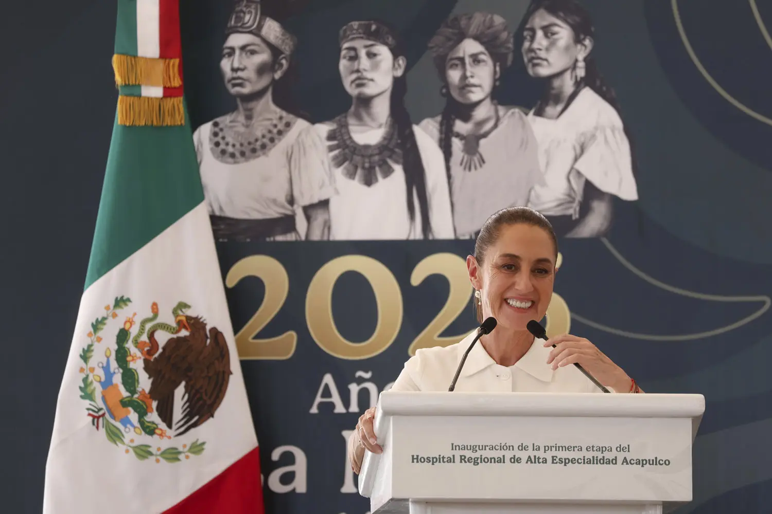 Claudia Sheinbaum anunció el inicio de Farmacias del Bienestar durante inauguración de hospital en Guerrero