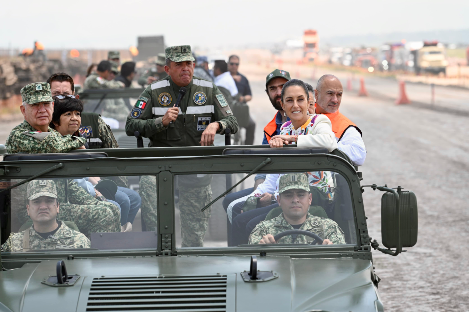 Claudia Sheinbaum supervisa obras del Tren Ciudad de México-Pachuca en Hidalgo