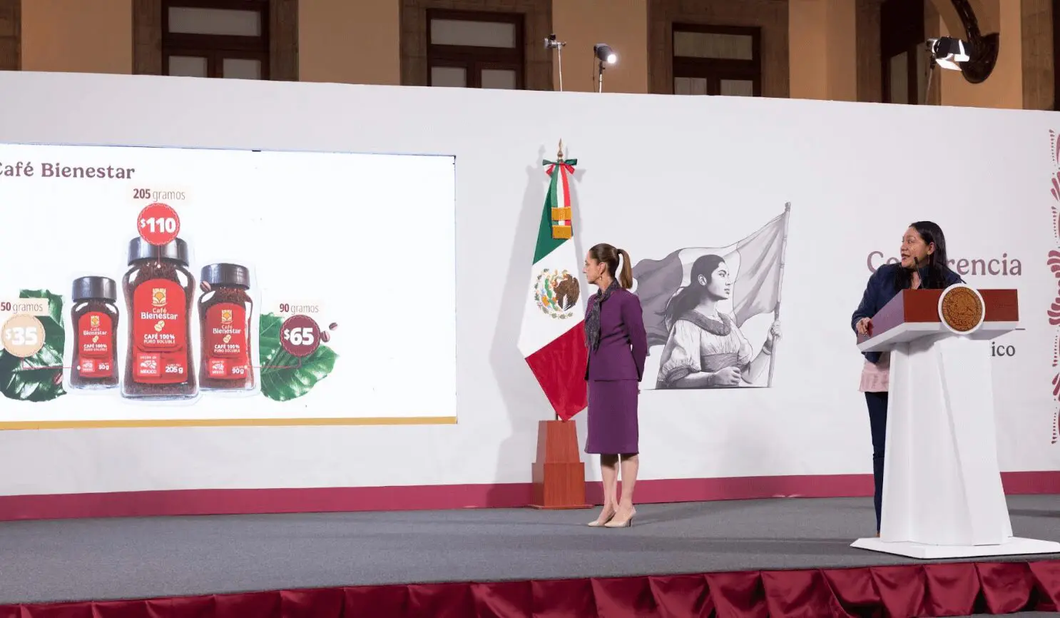 Claudia Sheinbaum presenta Café Bienestar en conferencia matutina