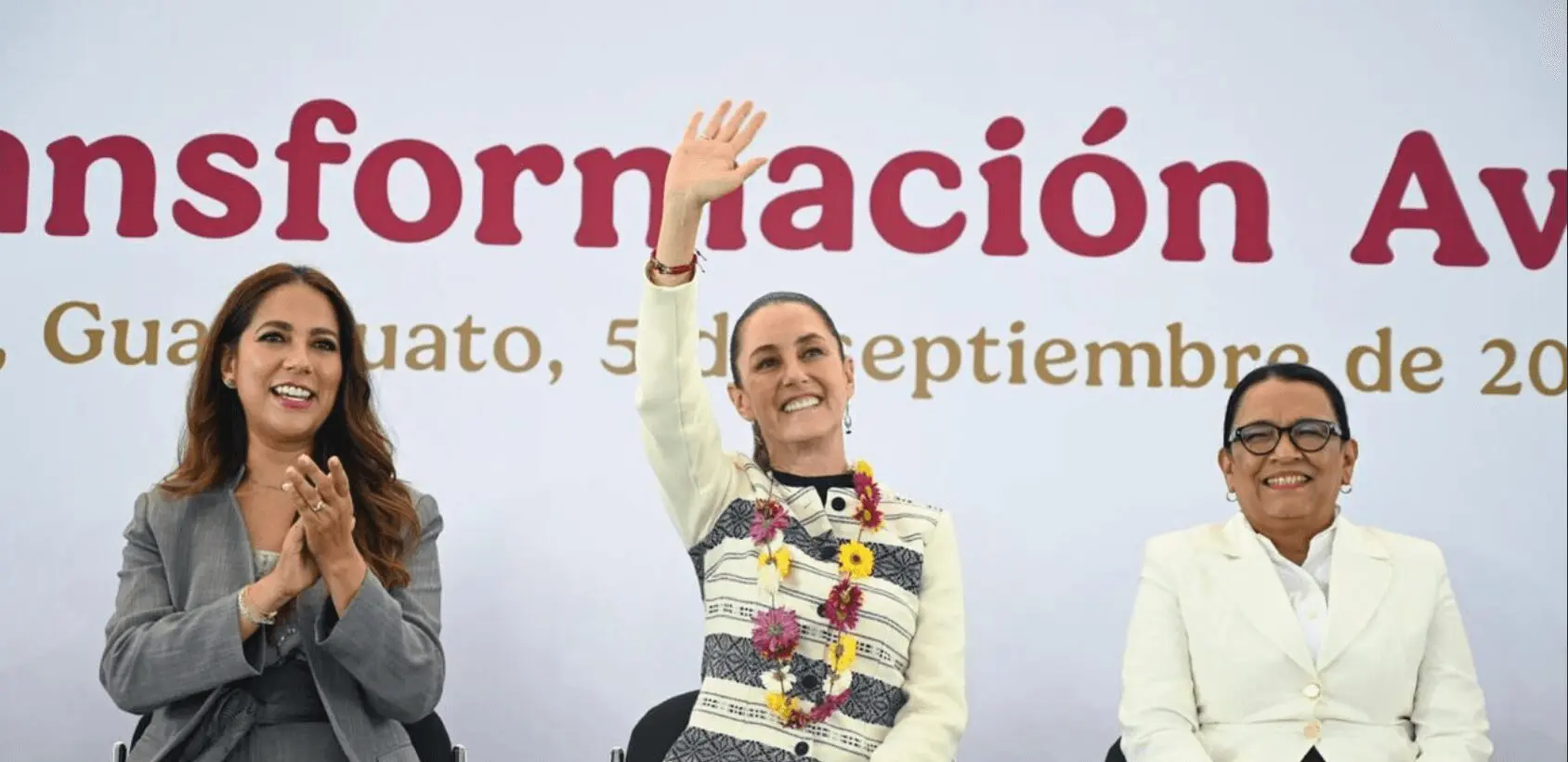 Sheinbaum con Rosa Icela y la gobernadora de Guanajuato en León