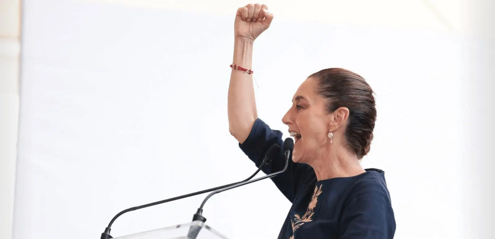 Claudia Sheinbaum en Zapopan al hablar sobre política arancelaria de Trump