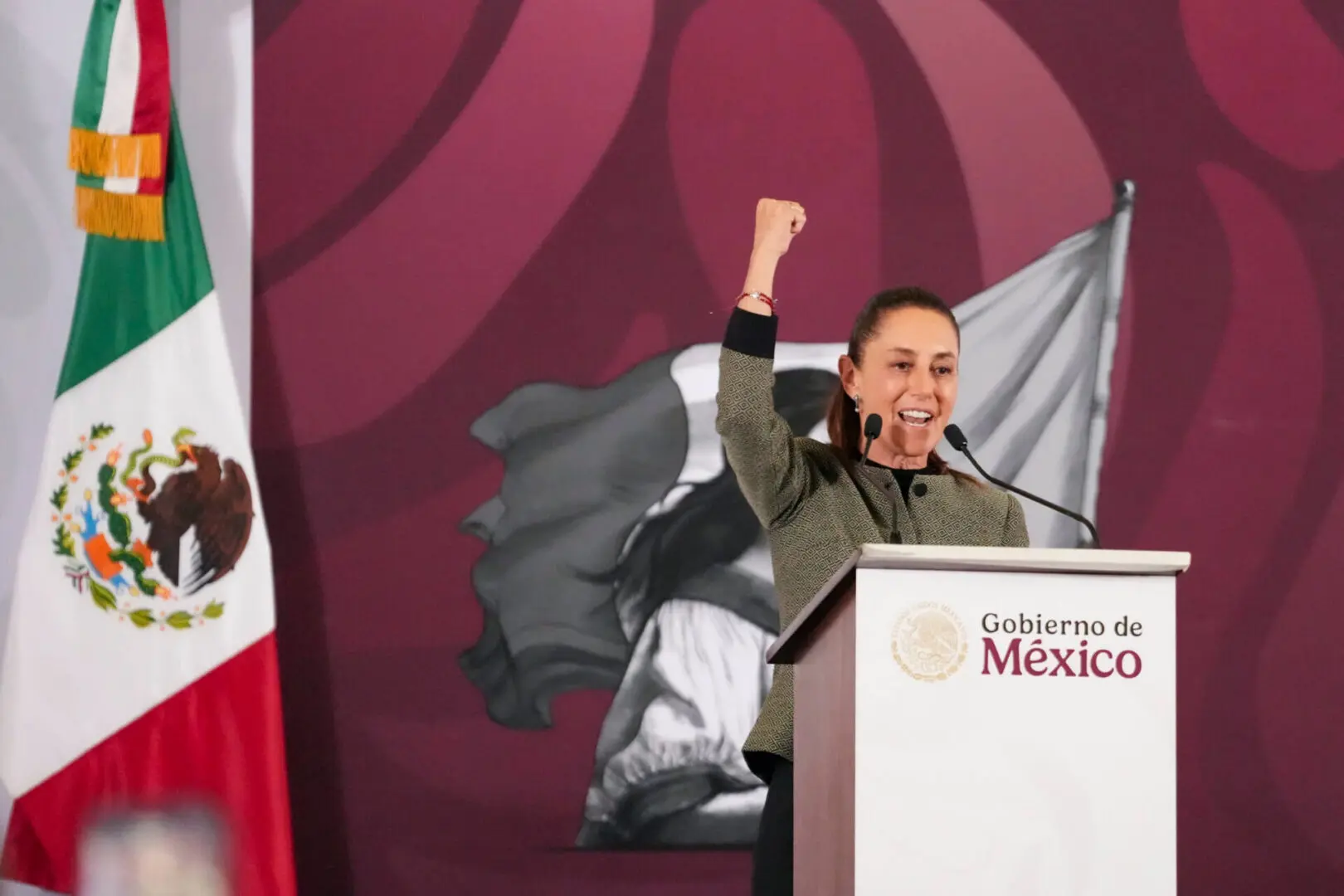 Claudia Sheinbaum durante su informe del primer año de gobierno