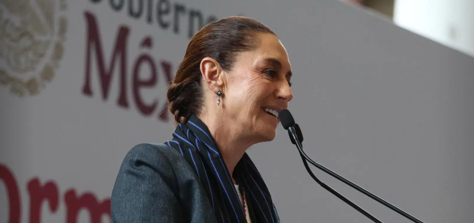 Claudia Sheinbaum en Michoacán durante discurso contra la pobreza
