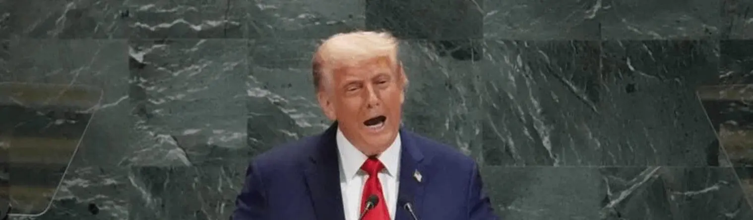 Donald Trump en su discurso frente a la ONU