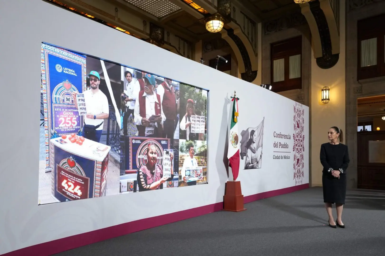 Sorteo de la Lotería Nacional en homenaje a migrantes mexicanos