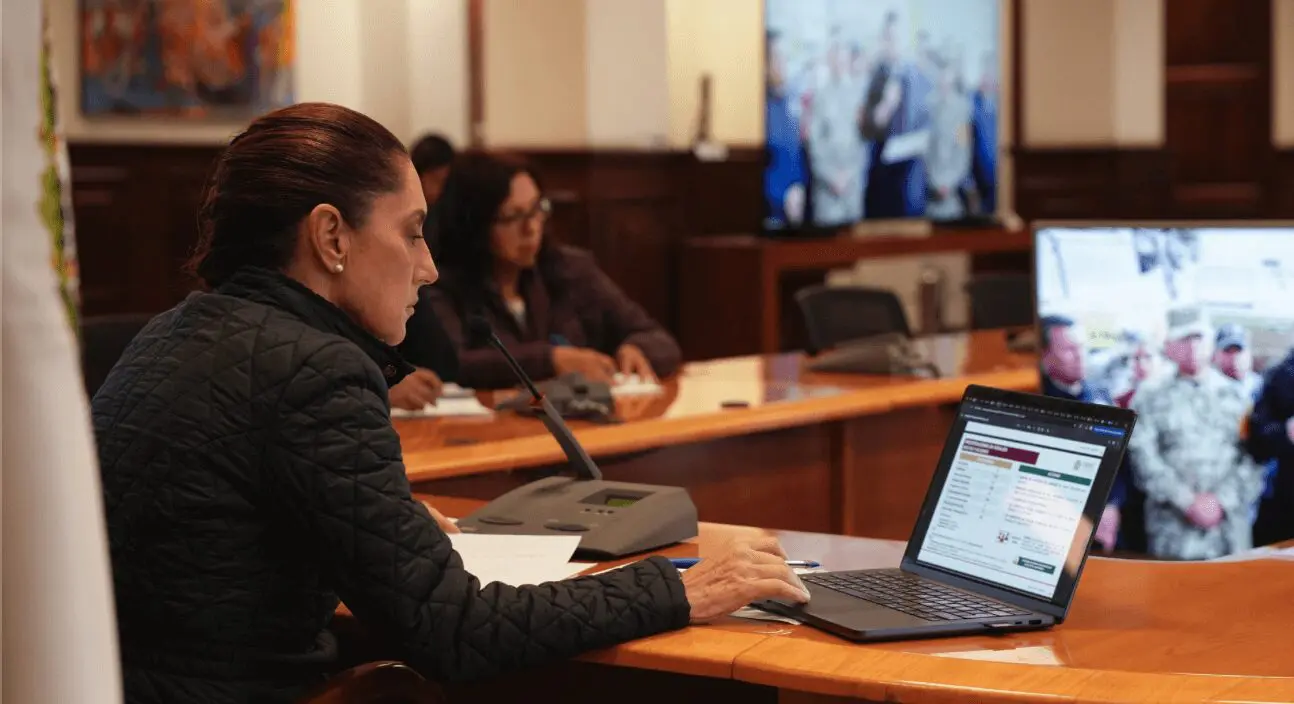 Claudia Sheinbaum en reunión con gobernadores por emergencia de lluvias