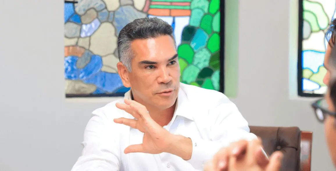 Alejandro Moreno, dirigente nacional del PRI, durante su intervención en el Senado