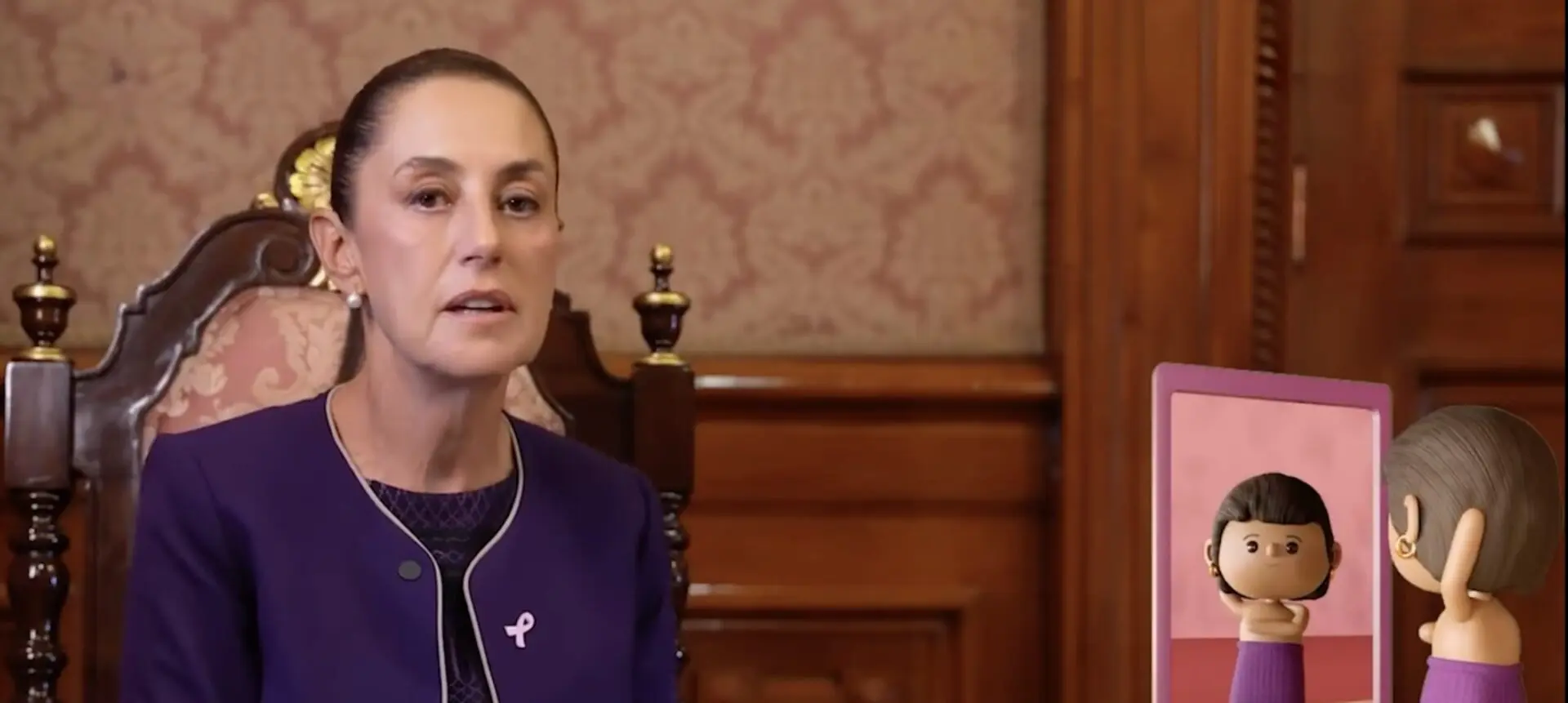 Claudia Sheinbaum en conferencia sobre cáncer de mama junto a autoridades del sector salud