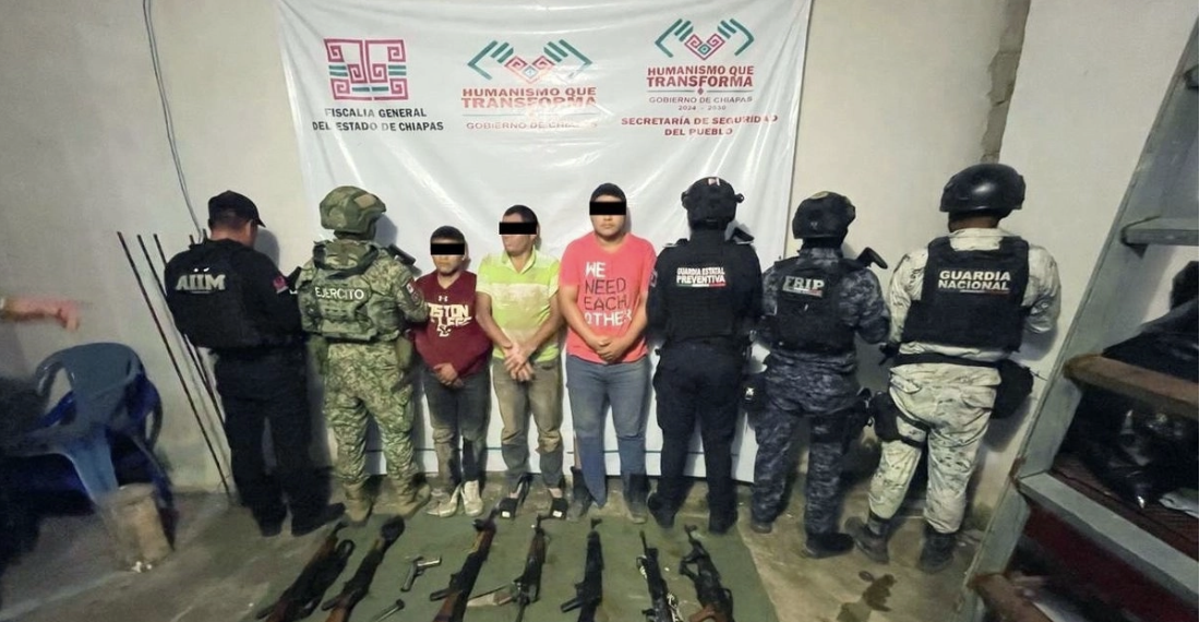 Operativo en Amatenango de la Frontera deja cinco detenidos del Cártel de Sinaloa