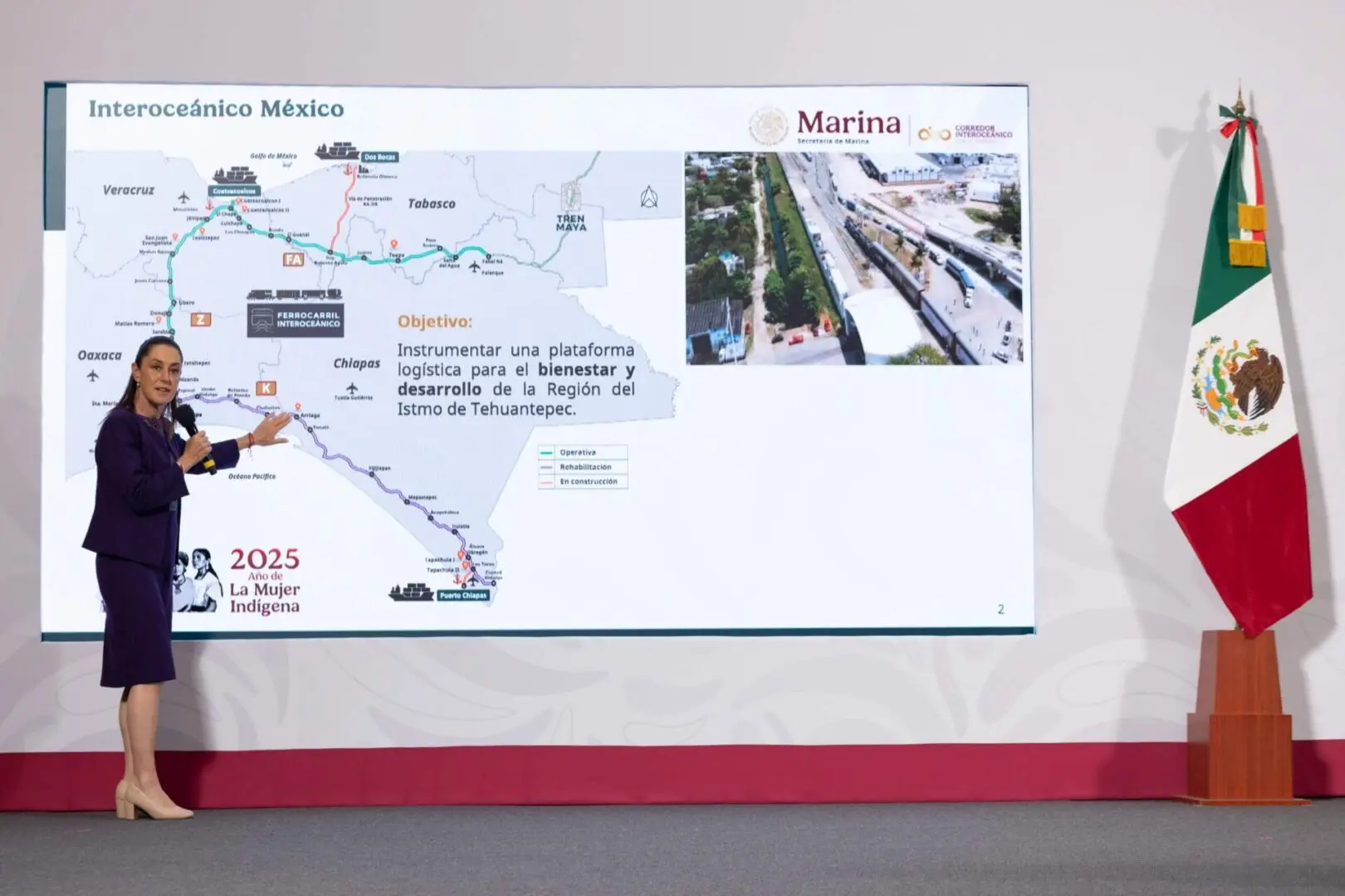 Claudia Sheinbaum presenta avances del Tren Interoceánico