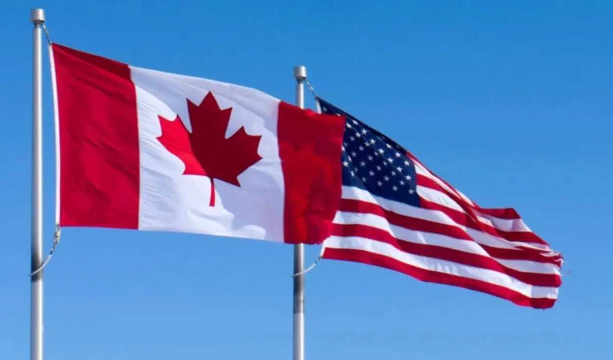 Banderas de Estados Unidos y Canadá