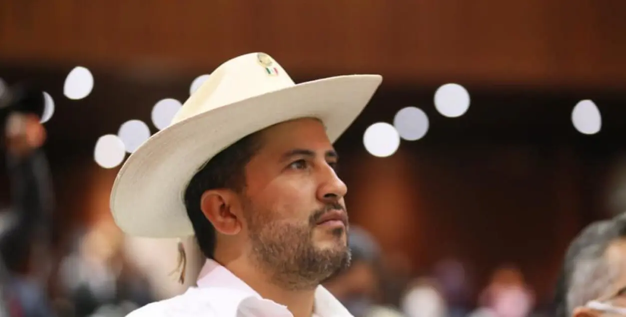 Man wearing white cowboy hat in audience