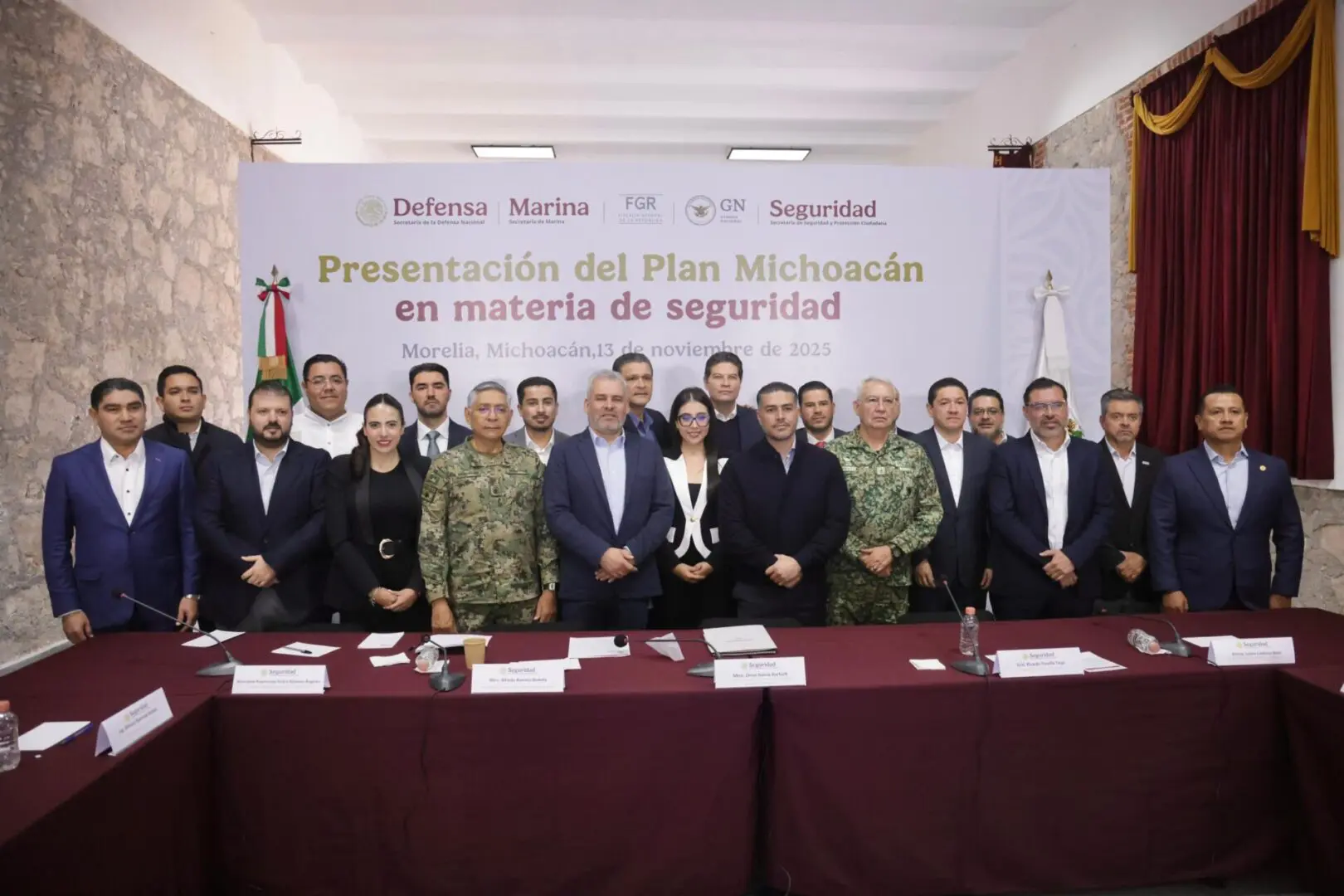 Supervisión del Plan Michoacán por la Paz en reunión federal