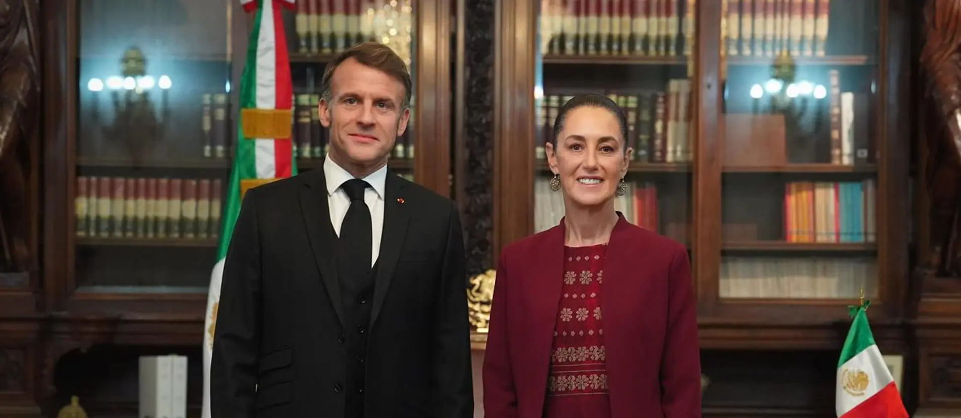 Claudia Sheinbaum y Emmanuel Macron