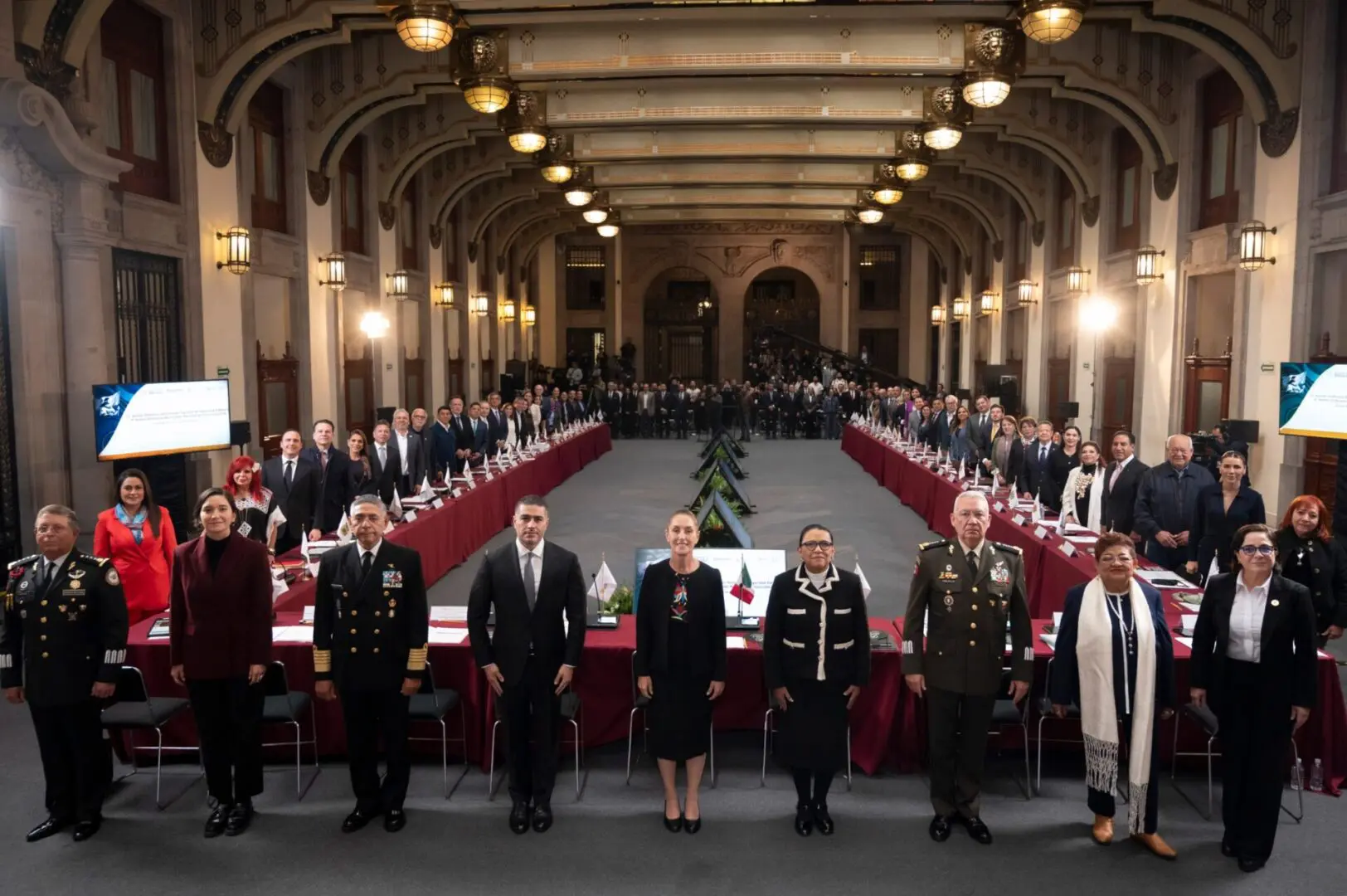 La presidenta Claudia Sheinbaum durante la sesión del Consejo Nacional de Seguridad Pública