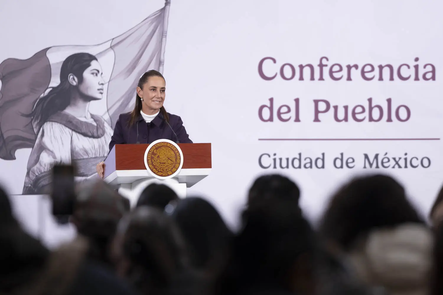 Woman speaking at Mexico City conference
