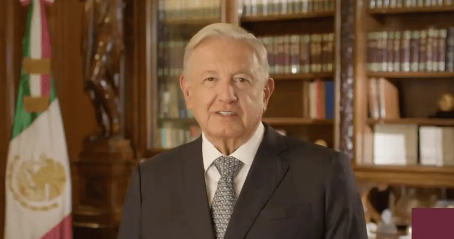 AMLO durante mensaje sobre la intervención militar en Venezuela