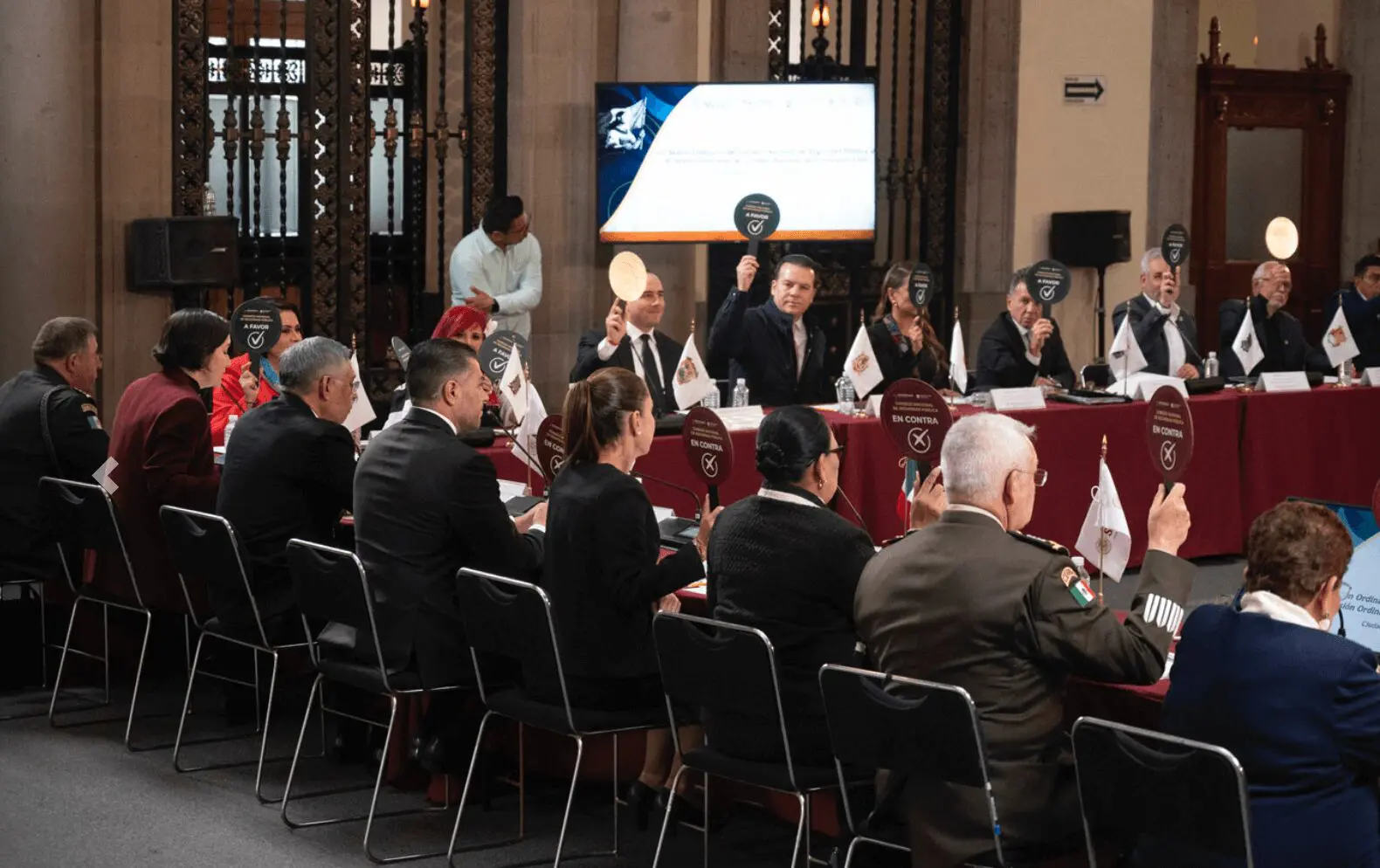 Sesión del Consejo Nacional de Seguridad Pública en Palacio Nacional