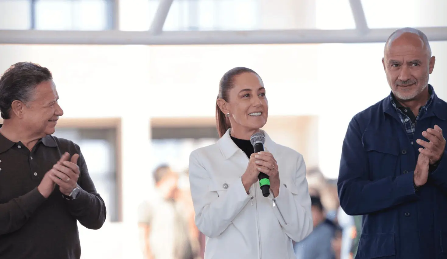 Supervisión de obra del CBTIS 293 en Tizayuca por Claudia Sheinbaum