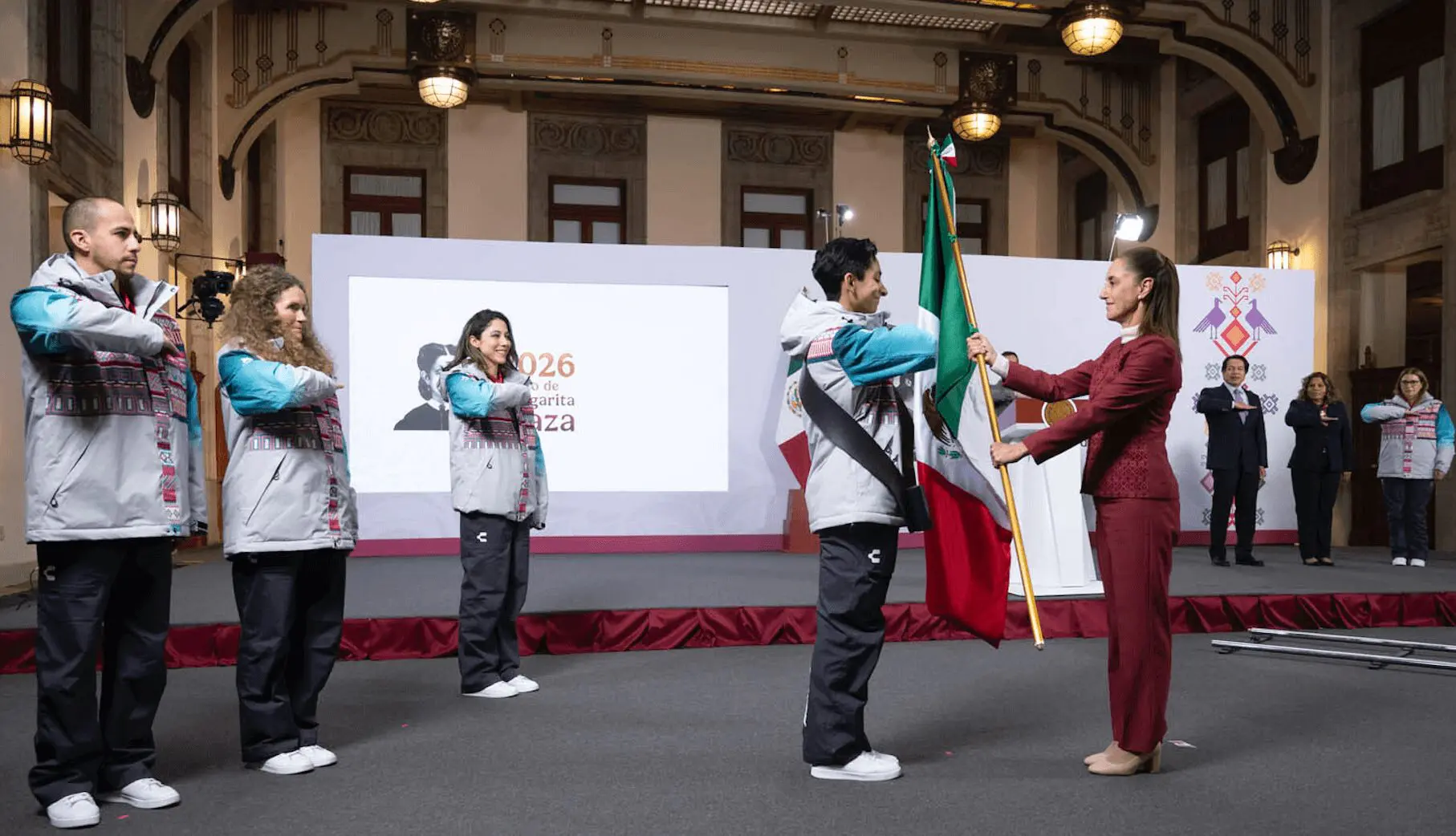 Abanderamiento de la delegación mexicana para los Juegos Olímpicos de Invierno Milano-Cortina 2026