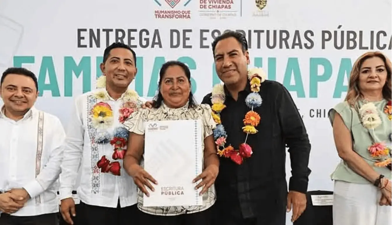 Officials present public deed to woman