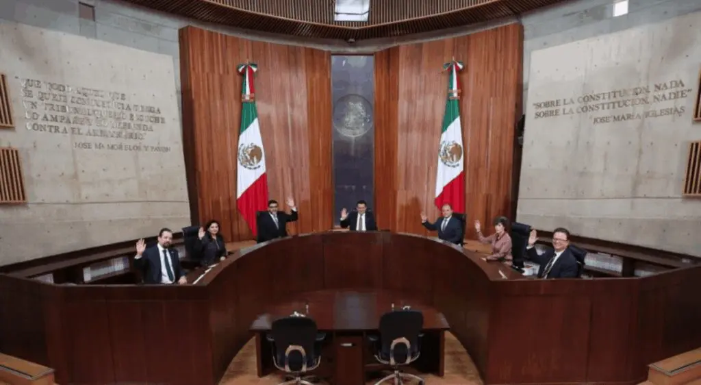 Sala del TEPJF durante sesión donde se discutieron criterios para el conteo de afiliados de nuevos partidos