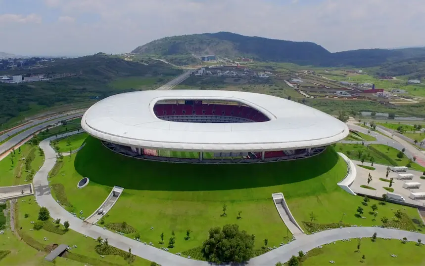 Estadio de fútbol.