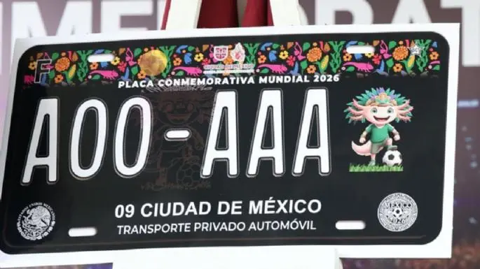 Placa de coche de CDMX.