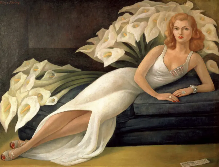 Retrato de Natasha Gelman pintado por Diego Rivera