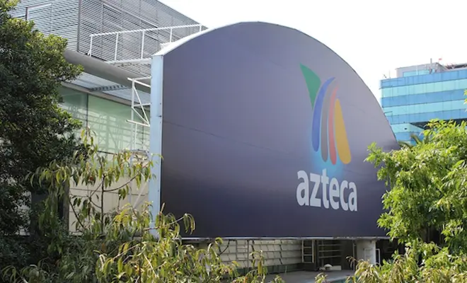 Fachada de la cadena TV Azteca en Ciudad de México